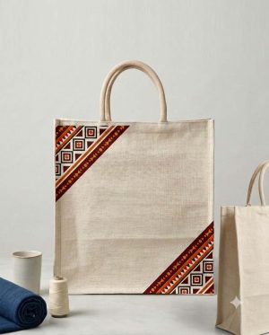 45465165 Premium Jute Carrying Bag